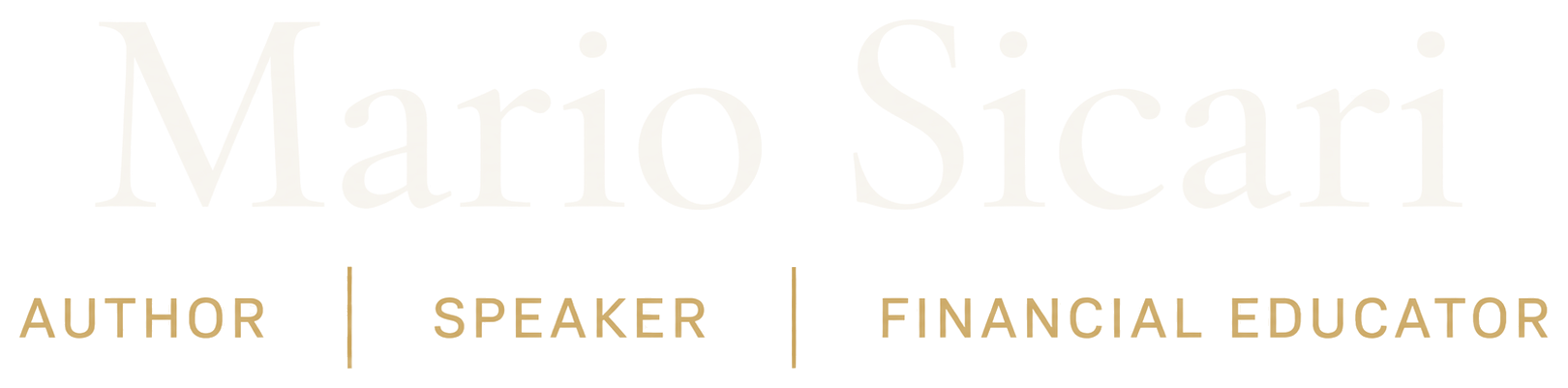 Mario Sicari — Author, Speaker, Financial Educator